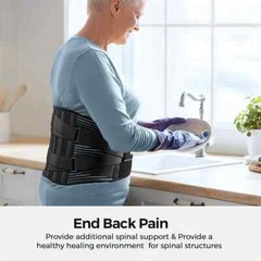 Adjustable Lower Back Brace Lumbar Support Waist Belt For Men Women Pain Relief