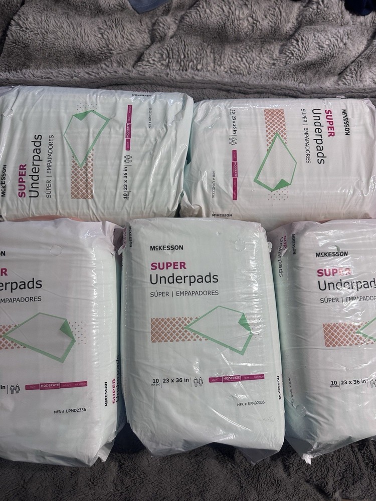 McKesson Super Disposable Underpads 23″ x 36″ Moderate Absorb UPMD2336 Lot of 60