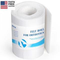 Adhesive Felt Roll, Orthopedic Felt Roll 1/8″ Thick 6″ X2.5Yd Quality Rayon Blen