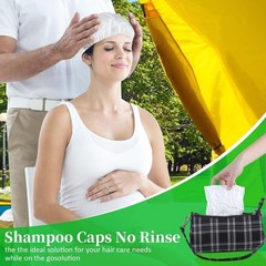 Shampoo Caps No Rinse Waterless Hair Washing Shower Caps 6 Packs Elderly Women