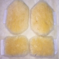 Real Merino Sheepskin UNDER ARM Crutch Pad Covers + Crutches HAND GRIP Pads USA
