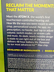 Audien Hearing ATOM X – Rechargeable OTC Hearing Aids NEWEST MODEL NEW $389