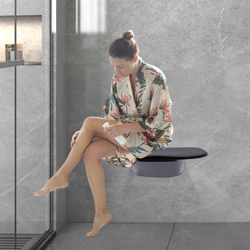 14″ Folding Shower Seat Wall Mounted Bench Modern Bathroom Shower Stool 440lbs