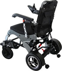 Lightweight Foldable Electric Wheelchair 265lbs Capacity Power Motor 15KM Range