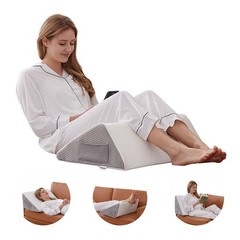 Bedluxe Knee Pillow For Back Sleeping Leg Pillow Knee Wedge Pillow Memory Foam