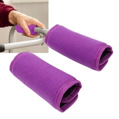 2 Pcs Walker Grips Padded Hand Covers Durable Material For Walkers Purple