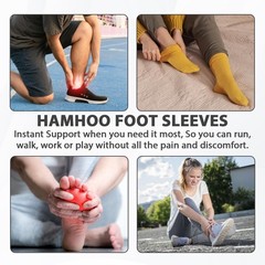 2 Pairs Bamboo Compression Socks, Soft Bamboo Foot Ankle Sleeves, Suitable fo…