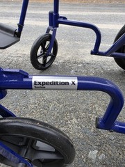 Drive Expedition X Series Transport Wheelchair Blue, Adjustable Footrests