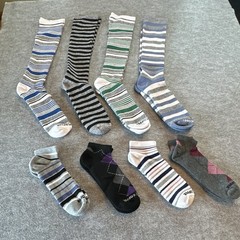 Tommie Copper Compression Socks Multicolor Striped 8-pack. 4 Thigh High 4 Ankle