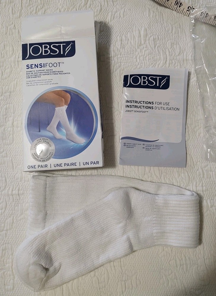 2 New Still In The Box Jobst Diabetic Senstfoot Support Socks Size M