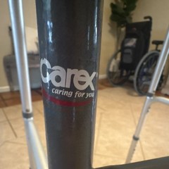 Carex Adjustable Height Walking Frame Walker, Aluminum, Silver/Gray Indoor