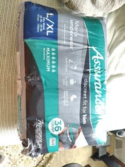 Assurance Men’s Underwear Large Extra Large 36 Count Gray