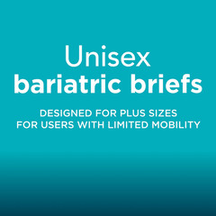 Unisex Maximum Incontinence Briefs with Tabs, Bariatric 40 Count
