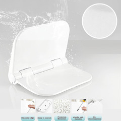 Bernkot 15″ Folding Shower Seat – Wall Mounted, 400Lb Capacity, White