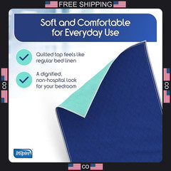1 Reusable Waterproof Bed Pad 34×54 Inches for Incontinence