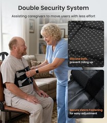 Transfer Sling Patient Lift Gait Belt Padded Handles Non-Slip 330 lb Assist