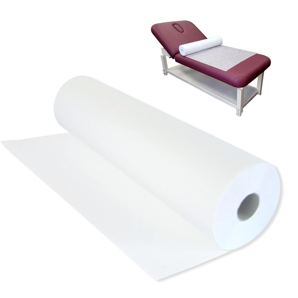 Disposable Non-Woven Bed Sheet 31″ X 70″, 50 Pcs of 1 Roll Spa White