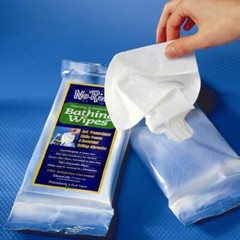 No-rinse Bathing Wipes, Alcohol-Free, 8 x 8 Inch, 1 Pack of 8 Wipes