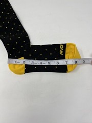 Wellow Bamboo Compression Socks L XL Black Yellow Dots Knee Length 18-25 mmHg