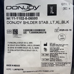 DonJoy Post-Injury Shoulder Stabilizer Brace Left XL Black 11-1102-5-06000