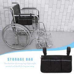 Wheelchair Hanging Pouch Organizer Storage Bag Side Arm for Electric