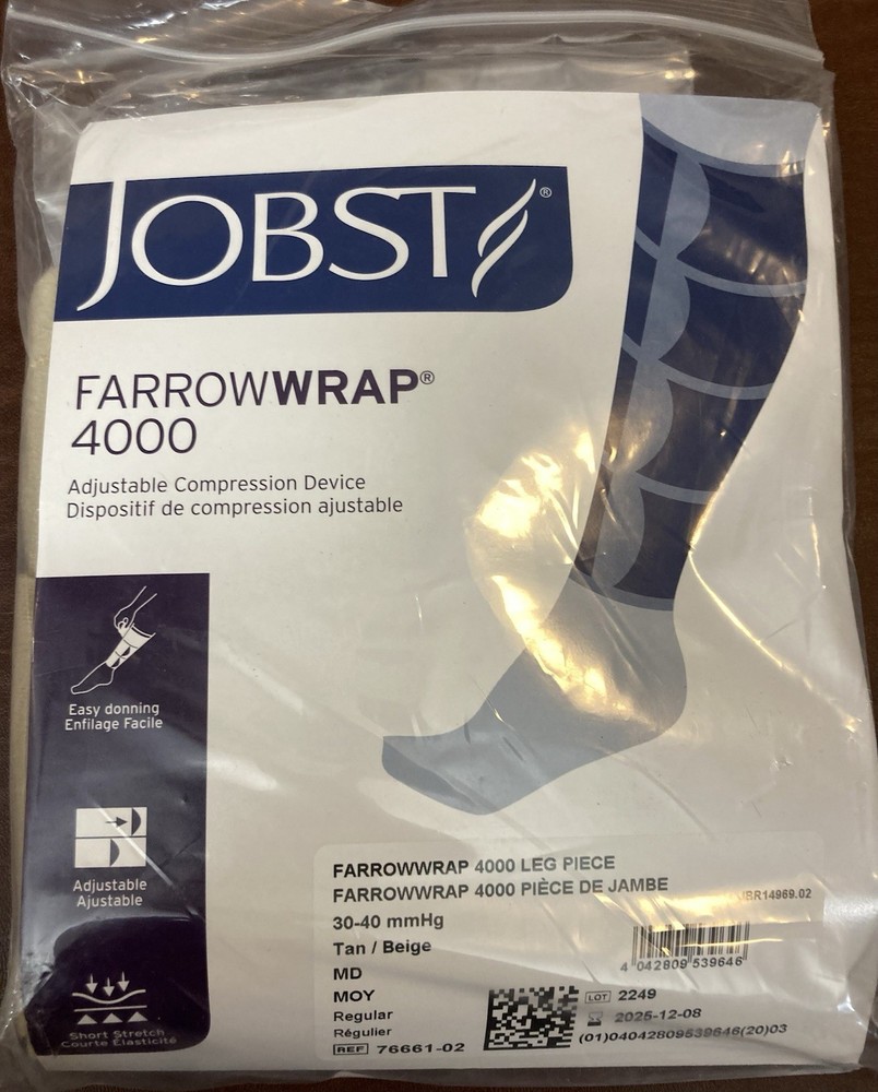 JOBST FarrowWrap 4000 Leg Compression Wrap Adjustable 30-40 mmHg Tan 76661-02