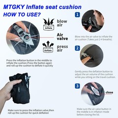 MTGKY Sondor Travel Cushion,Portable & Adjustable one for all, Round+black