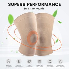 Knee Compression Sleeves, 1 Pair, Can Be Worn Under Pants, 20-30mmHg Strong S…