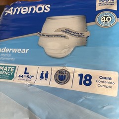 Attends AP0730 Disposable Cloth Diaper – Large, Pack of 18