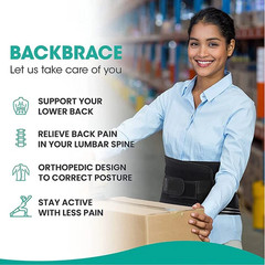 Adjustable Lumbar Support Belt for Lower Back Relief Waist Brace for Men & Women
