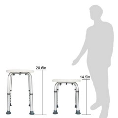 Shower Chair, Adjustable Bath Stool Medical Tool Anti-Slip Bathtub Stool Seat