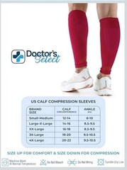 Doctors Select 2 Pairs Copper Calf Leg Compression Sleeve XXL Pink Purple Unisex