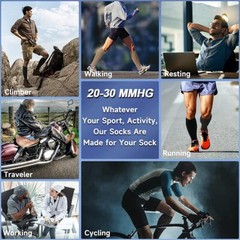 3 Pair Compression Calf Sleeve Running Leg Support Brace Sport Shin Splint Socks