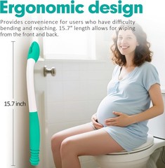 Toilet Aids Long Reach 15.7″ Comfort Butt Wiper for Disabled & Elderly