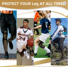 Copper Compression Knee Sleeve Long Full Leg Brace Support Sports Joint Pain Rel