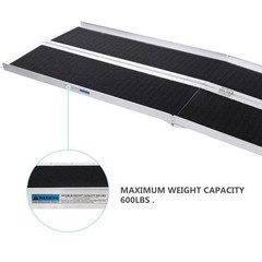 96″ Long Aluminum Multifold Wheelchair Scooter Mobility Ramp 600lb Capacity