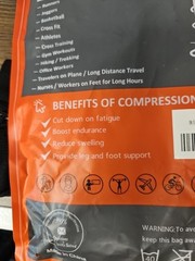 Zipper Open Toe Compression Socks 15-20mmHg Calf Ankle Support Stocking 2 pair