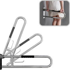 31 Inch Toilet Grab Bar, Flip-Upsafety Rail with Soft Silicone Anti-Slio Finger-