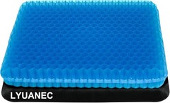 Gel Seat Cushion Long Sitting 16.5x 14.5 x 2.4in Extra Thick＆Soft Gel Cushion