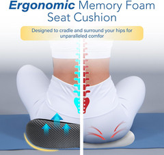 Seat Cushion for Hip Coccyx Pressure Relief, 6In Thick Extra Large Ergonomic