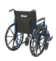 Blue Streak Wheelchair with Flip Back Desk Arms, 18 in. Seat and Swing Away