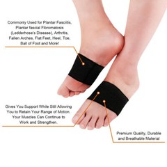 Compression Sleeve Elastic Foot Arch Support Pad Plantar Fasciitis Brace Bandage
