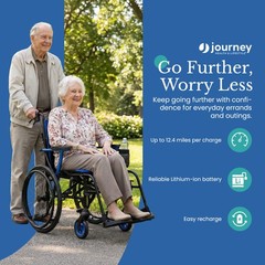 Journey SoLite C2 Ultra Lightweight Wheelchair, Foldable Manual Chair, Blue