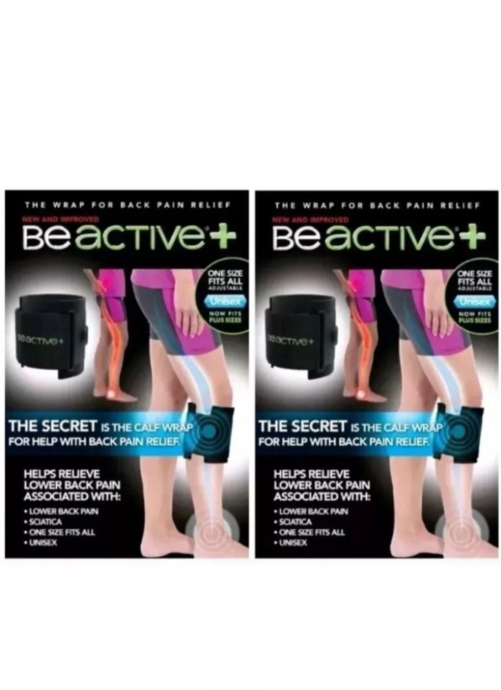 (2 Packs) BeActive+ -Instant Relief Acupressure Calf Brace-Sciatica & Back Pain