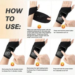 Warm Comfort Wrist Brace Heating Vibration Hand Support Pain Relief Wrap