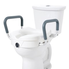 VEVOR Raised Toilet Seat 5″ Height Raised 350 lbs for Round and Elongated Toilet