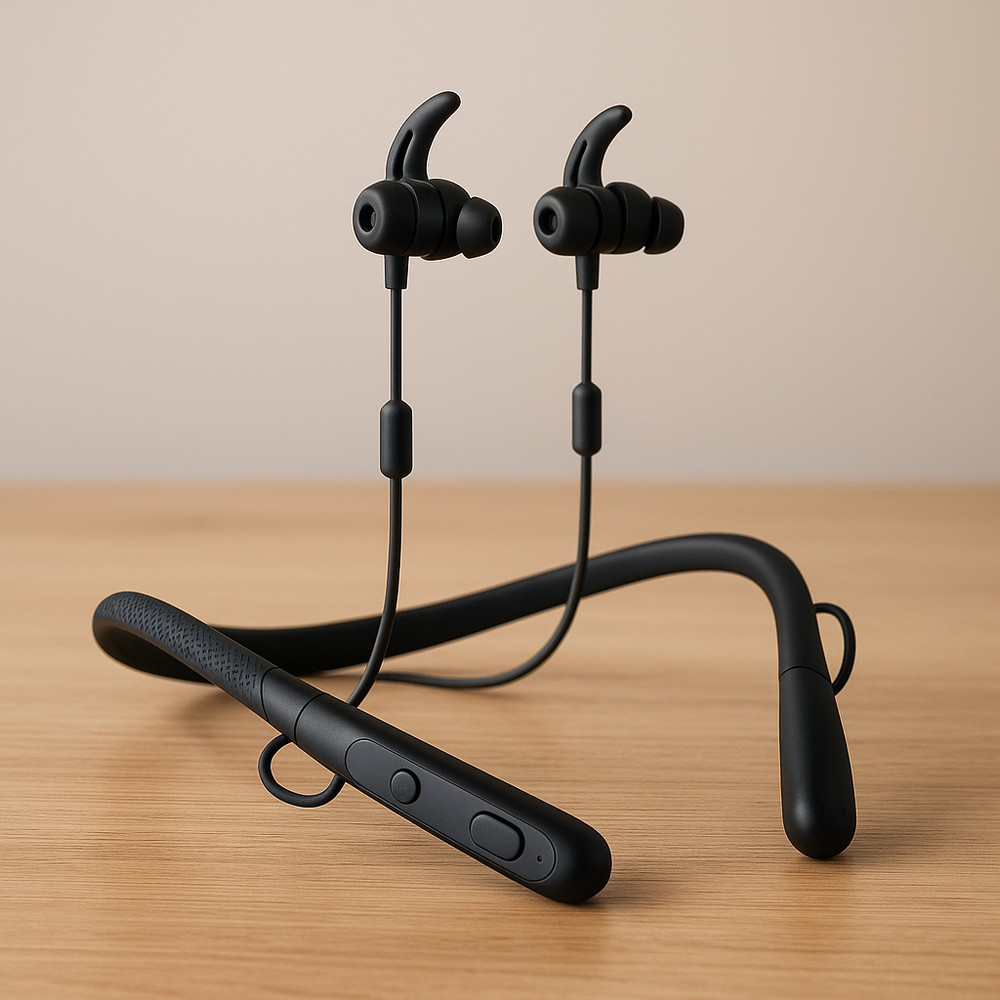 Nelpo BH-S5 Hearing Amplifier Neckband Bluetooth Wired Earbuds HD Noise Cut