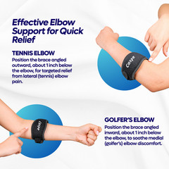 Tennis Elbow Brace Support Arthritis Tendonitis Golfer Arm Joint Pain Band Strap