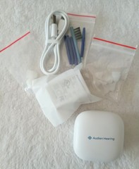 Audien Atom One OTC Hearing Aids Wireless Rechargeable Beige No Box