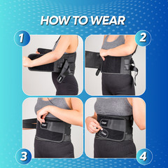 Lower Back Support Brace Adjustable Work Lumbar Belt for Pain Relief Men Women